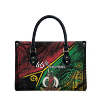 Vanuatu 46th Year Anniversary Leather Bag Vintage Grunge Vanuatu Flag Heritage