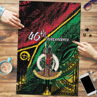 Vanuatu 46th Year Anniversary Puzzle Vintage Grunge Vanuatu Flag Heritage