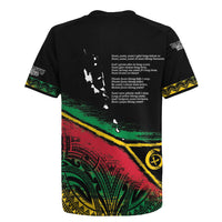 Vanuatu 46th Year Anniversary Rugby Jersey Vintage Grunge Vanuatu Flag Heritage