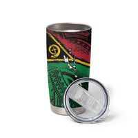 Vanuatu 46th Year Anniversary Tumbler Cup Vintage Grunge Vanuatu Flag Heritage