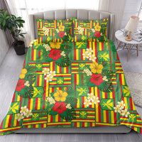 Hawaii Kanaka Maoli Hibiscus Bedding Set Hawaiian Flag Motif