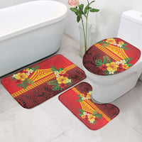 Hawaii Ku Kia'i Mauna Bathroom Set Hibiscus Kakau Pattern