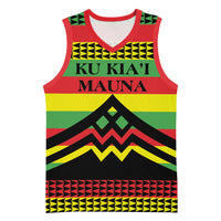 Hawaii Ku Kia'i Mauna Personalized Basketball Jersey Hawaiian Kanaka Maoli Motif LT9 Unisex Green - Polynesian Pride