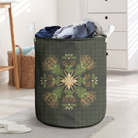 Hawaii Ohia Lehua Squares Laundry Basket Hawaiian Quilt Inspired Floral Pattern