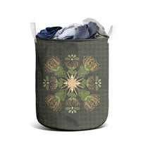 Hawaii Ohia Lehua Squares Laundry Basket Hawaiian Quilt Inspired Floral Pattern