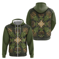 Hawaii Ohia Lehua Squares Zip Hoodie Hawaiian Quilt Inspired Floral Pattern