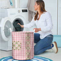Akala Hamele Hawai'i Palaka Squares Maile Leaf Laundry Basket Flowers Hawaiian Quilt Patterns LT9 - Polynesian Pride