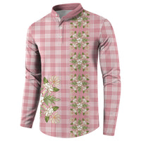 Akala Hamele Hawai'i Palaka Squares Maile Leaf Button Sweatshirt Flowers Hawaiian Quilt Patterns LT9 - Polynesian Pride