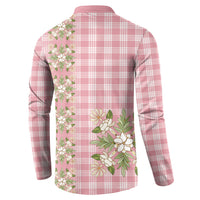 Akala Hamele Hawai'i Palaka Squares Maile Leaf Button Sweatshirt Flowers Hawaiian Quilt Patterns LT9 - Polynesian Pride