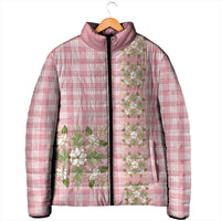 Akala Hamele Hawai'i Palaka Squares Maile Leaf Padded Jacket Flowers Hawaiian Quilt Patterns LT9 - Polynesian Pride