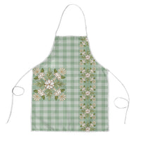 Liko Kukui Hawai'i Palaka Squares Maile Leaf Apron Flowers Hawaiian Quilt Patterns LT9 Sage Green - Polynesian Pride