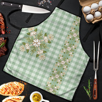 Liko Kukui Hawai'i Palaka Squares Maile Leaf Apron Flowers Hawaiian Quilt Patterns LT9 Sage Green - Polynesian Pride