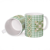 Liko Kukui Hawai'i Palaka Squares Maile Leaf Ceramic Mug Flowers Hawaiian Quilt Patterns LT9 - Polynesian Pride