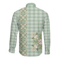 Liko Kukui Hawai'i Palaka Squares Maile Leaf Long Sleeve Button Shirt Flowers Hawaiian Quilt Patterns LT9 - Polynesian Pride