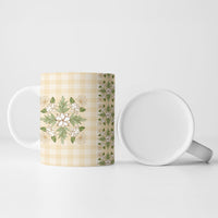 Melemele Ahiahia Hawai'i Palaka Squares Maile Leaf Ceramic Mug Flowers Hawaiian Quilt Patterns LT9 - Polynesian Pride