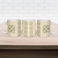 Melemele Ahiahia Hawai'i Palaka Squares Maile Leaf Ceramic Mug Flowers Hawaiian Quilt Patterns LT9 - Polynesian Pride