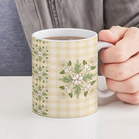 Melemele Ahiahia Hawai'i Palaka Squares Maile Leaf Ceramic Mug Flowers Hawaiian Quilt Patterns LT9 - Polynesian Pride
