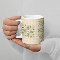 Melemele Ahiahia Hawai'i Palaka Squares Maile Leaf Ceramic Mug Flowers Hawaiian Quilt Patterns LT9 - Polynesian Pride
