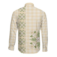 Melemele Ahiahia Hawai'i Palaka Squares Maile Leaf Long Sleeve Button Shirt Flowers Hawaiian Quilt Patterns LT9 - Polynesian Pride