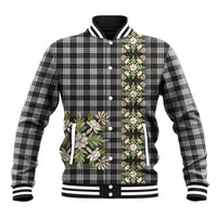 Pauli Hawai'i Palaka Squares Maile Leaf Baseball Jacket Flowers Hawaiian Quilt Patterns LT9 Unisex Soft Black - Polynesian Pride