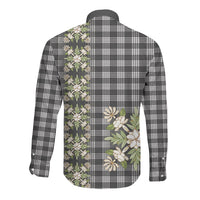 Pauli Hawai'i Palaka Squares Maile Leaf Long Sleeve Button Shirt Flowers Hawaiian Quilt Patterns LT9 - Polynesian Pride
