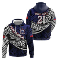 Custom Samoa Rugby Pacific Zip Hoodie Samoan Warrior Tribal Pattern