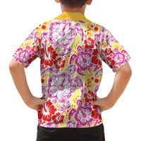 Palaka with Honu and Hibiscus Family Matching Off The Shoulder Long Sleeve Dress and Hawaiian Shirt Hawaiian Heritage Spirit LT9 - Polynesian Pride