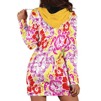 Palaka with Honu and Hibiscus Hoodie Dress Hawaiian Heritage Spirit LT9 - Polynesian Pride