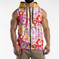 Palaka with Honu and Hibiscus Sleeveless Zip Hoodie Hawaiian Heritage Spirit LT9 - Polynesian Pride