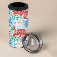 Palaka with Honu and Plumeria 4 in 1 Can Cooler Tumbler Hawaiian Heritage Spirit LT9 - Polynesian Pride