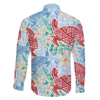 Palaka with Honu and Plumeria Family Matching Off Shoulder Maxi Dress and Hawaiian Shirt Hawaiian Heritage Spirit LT9 - Polynesian Pride