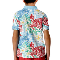 Palaka with Honu and Plumeria Kid Polo Shirt Hawaiian Heritage Spirit LT9 - Polynesian Pride