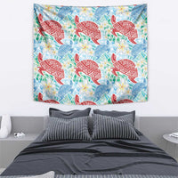 Palaka with Honu and Plumeria Tapestry Hawaiian Heritage Spirit - Polynesian Pride
