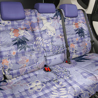 Purple Palaka Crane and Flowers Back Car Seat Cover Japan Heritage Spirit LT9 - Polynesian Pride
