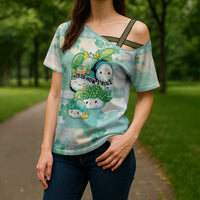 Personalized Japanese Kawaii Sushi Cross Shoulder Shirt Green Wagara Palaka This Is How I Roll
