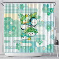 Japanese Kawaii Sushi Shower Curtain Green Wagara Palaka This Is How I Roll