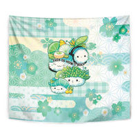 Japanese Kawaii Sushi Tapestry Green Wagara Palaka This Is How I Roll