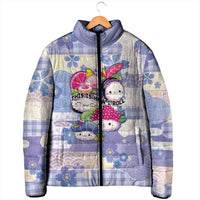 Personalized Japanese Kawaii Sushi Padded Jacket Blue Wagara Palaka This Is How I Roll