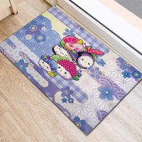 Japanese Kawaii Sushi Rubber Doormat Blue Wagara Palaka This Is How I Roll
