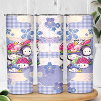 Personalized Japanese Kawaii Sushi Skinny Tumbler Blue Wagara Palaka This Is How I Roll