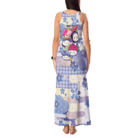 Personalized Japanese Kawaii Sushi Tank Maxi Dress Blue Wagara Palaka This Is How I Roll