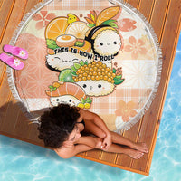 Japanese Kawaii Sushi Beach Blanket Peach Wagara Palaka This Is How I Roll