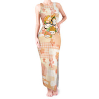 Personalized Japanese Kawaii Sushi Tank Maxi Dress Peach Wagara Palaka This Is How I Roll