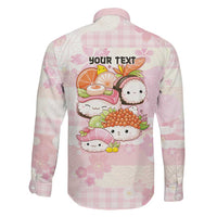 Personalized Japanese Kawaii Sushi Family Matching Long Sleeve Bodycon Dress and Hawaiian Shirt Pink Wagara Palaka This Is How I Roll LT9 - Polynesian Pride