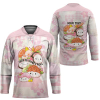 Personalized Japanese Kawaii Sushi Hockey Jersey Pink Wagara Palaka This Is How I Roll
