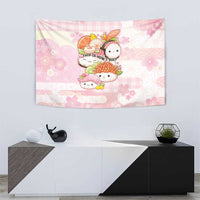 Japanese Kawaii Sushi Tapestry Pink Wagara Palaka This Is How I Roll