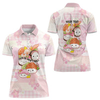 Personalized Japanese Kawaii Sushi Women Polo Shirt Pink Wagara Palaka This Is How I Roll