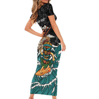 Personalized Japanese Koi Fish Ramen Family Matching Short Sleeve Bodycon Dress and Hawaiian Shirt Tiki Surfing Wagara Hibiscus Pattern LT9 - Polynesian Pride