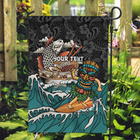 Personalized Japanese Koi Fish Ramen Garden Flag Tiki Surfing Wagara Hibiscus Pattern