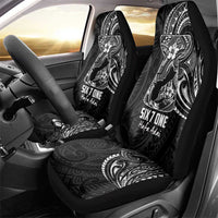 Black Guam Latte Stone Tribal Tattoo Car Seat Cover Hafa Adai Six 7 One